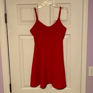 Red skater dress